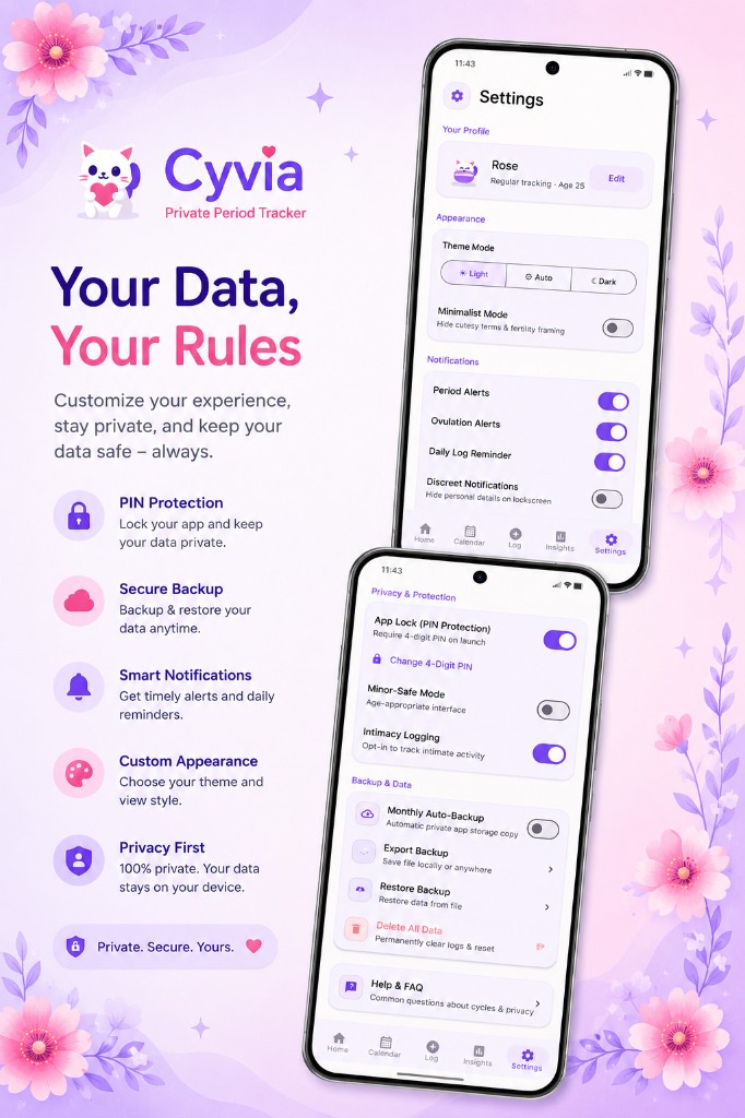 App settings and themes